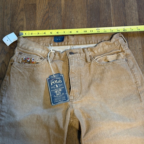 NWT Polo Ralph Lauren Classic Fit Baxter Tan 867 Jeans Size 32x32 - Picture 7 of 16